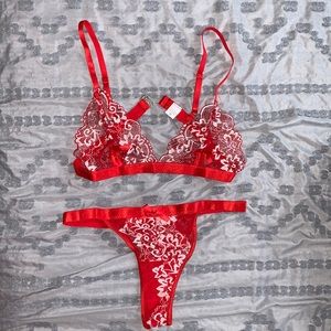 Valentines ♥️ Red two piece lingerie